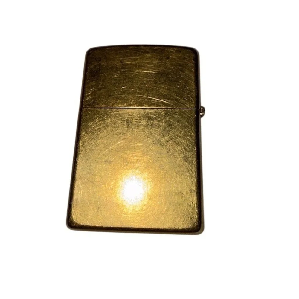 Zippo‎ Windproof Pocket Lighter Antique Brass Finish Flat Bottom Bradford